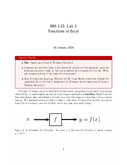 MA115Lab1FunctionsinExcel30January2020