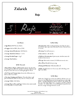 PDF-RujeAt a GlanceAppellation IGP VeneziaGiuliaUvaggio Merlot 80 Teran 2