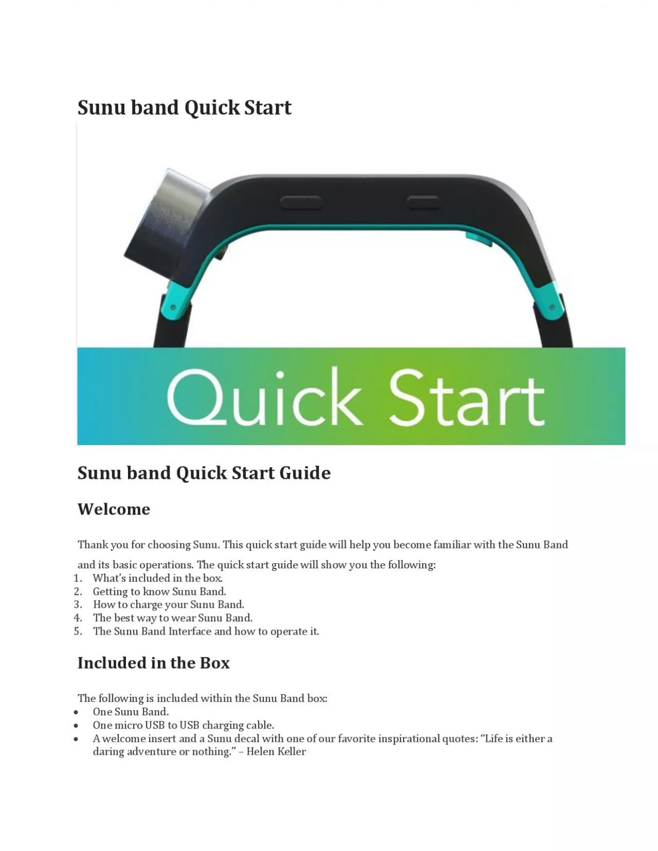 PDF-Sunu band Quick Start