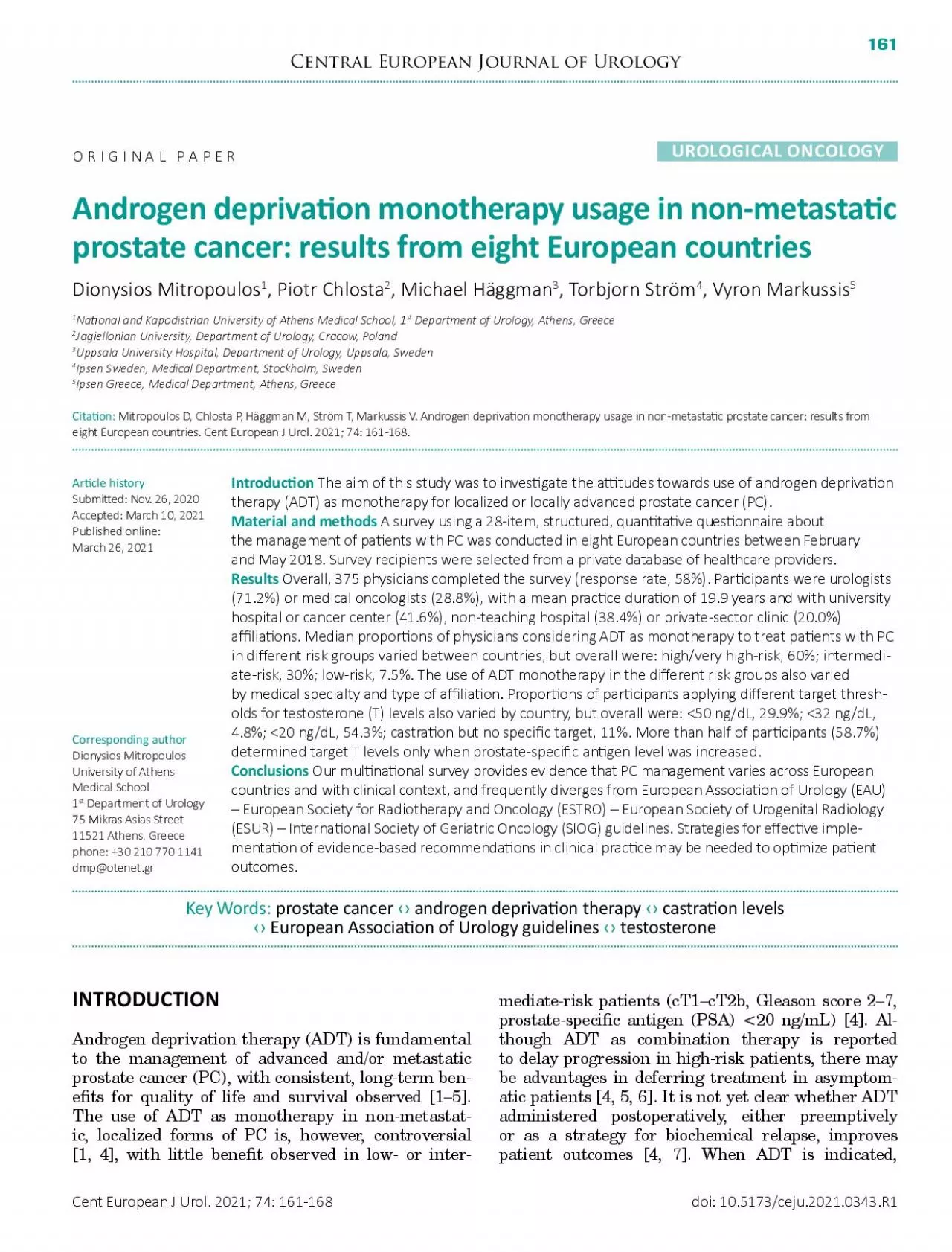 PDF-UROLOGICAL ONCOLOGYO R I G I N A L P A P E RAndrogen deprivax0074006