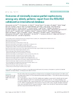 UROLOGICAL ONCOLOGYO R I G I N A L   P A P E ROutcomes of minimally in