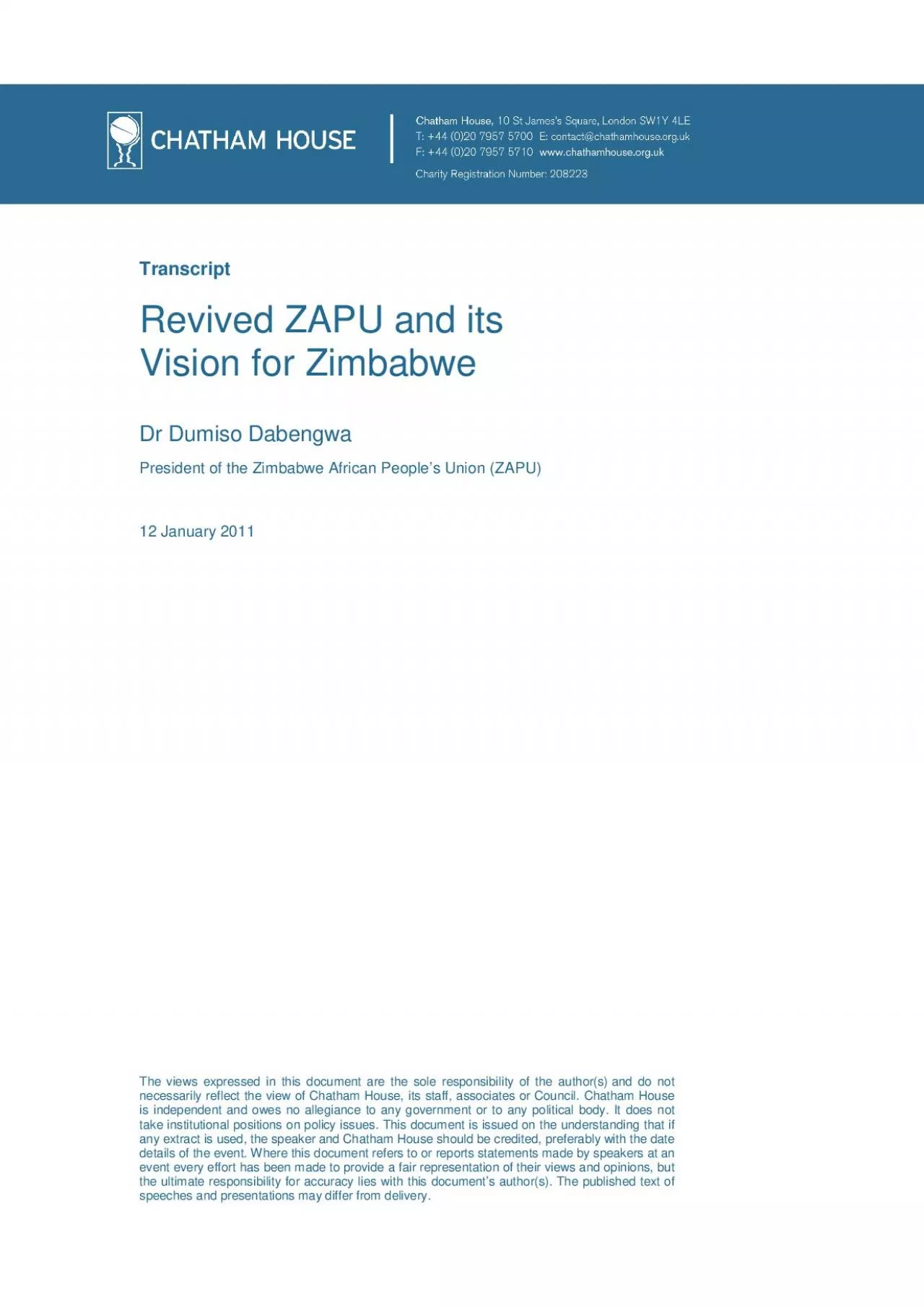 PDF-The views expressed in this document are the sole responsibility of th