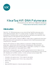 KlearTaq HiFi DNA PolymeraseFor research use only Not for use in diagn