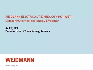 WEIDMANN ELECTRICAL TECHNOLOGY INC WETI