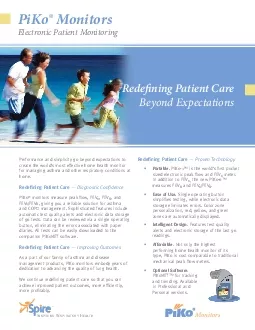 PDF-Rede31ning Patient CareBeyond ExpectationsPiKo MonitorsElectronic Pati