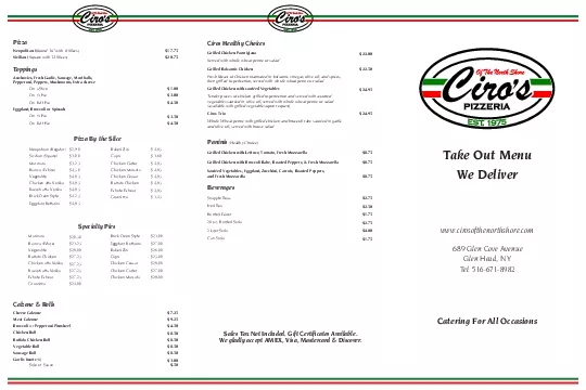 PDF-Take Out Menu