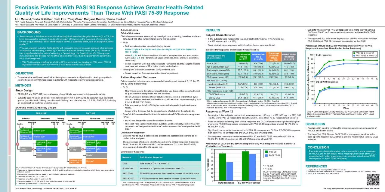 PDF-Psoriasis Patients With PASI 90 Response Achieve Greater HealthRelate