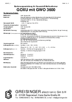 SA1971Seite 1 v 4Bedienungsanleitung fr SauerstoffMeumformerGOXU mit