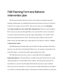 FABI Planning Form