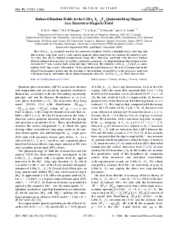 InducedRandomFieldsintheQuantumIsingMagnetinaTransverseMagneticFieldSM