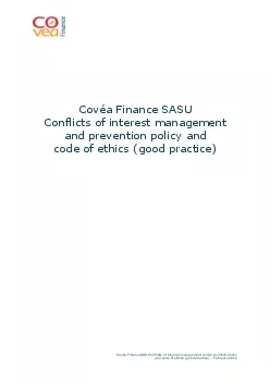 Cova Finance SAS Conflicts of interest management and prevention polic