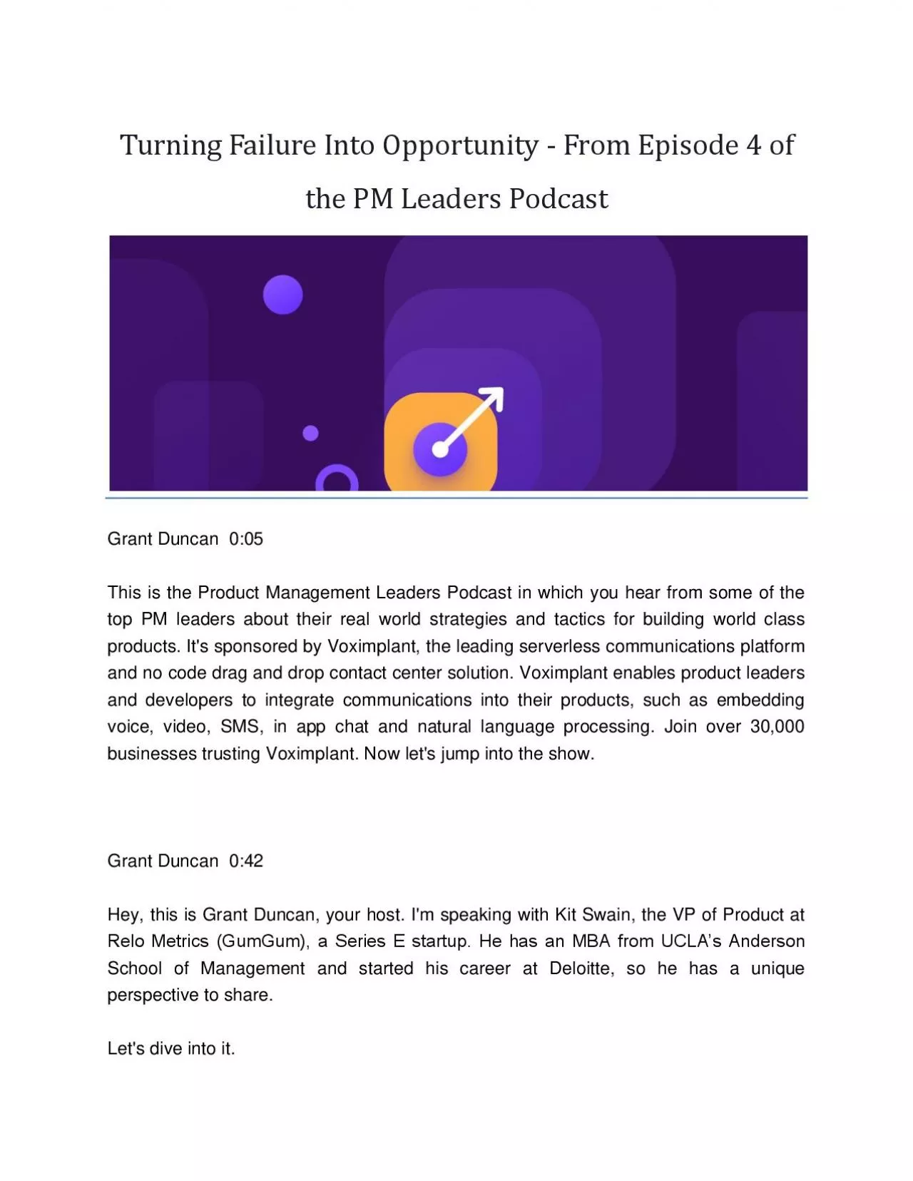 PDF-Turning Failure Into Opportunity - From Episode 4 of the PM Leaders Podcast