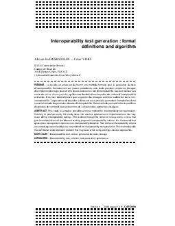 InteroperabilitytestgenerationformaldenitionsandalgorithmAlexandraDESM