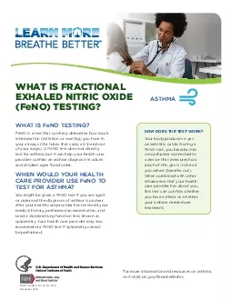 WHAT IS FRACTIONAL EXHALED NITRIC OXIDE FeNO TESTINGWHAT IS FeNO TESTI