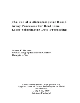 TheUseofaMicrocomputerBasedArrayProcessorforRealTimeLaserVelocimeterDa