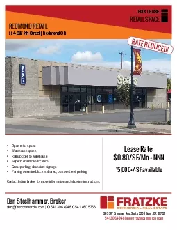 RETAIL SPACEREDMOND RETAILDan Steelhammer Broker