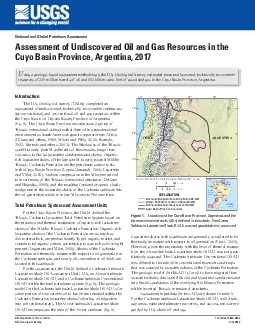 National and Global Petroleum Assessment