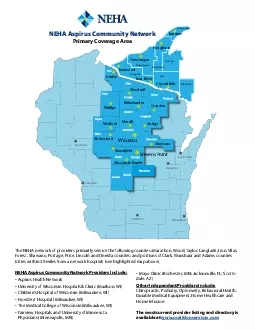 The NEHA network of providers primarily service the following counties