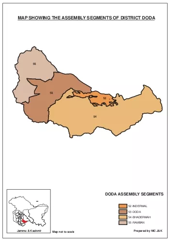 MAP SHOWING THE ASSEMBLY SEGMENTS OF DISTRICT DODA