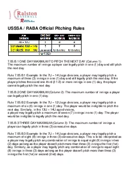 Official Pitching Rules