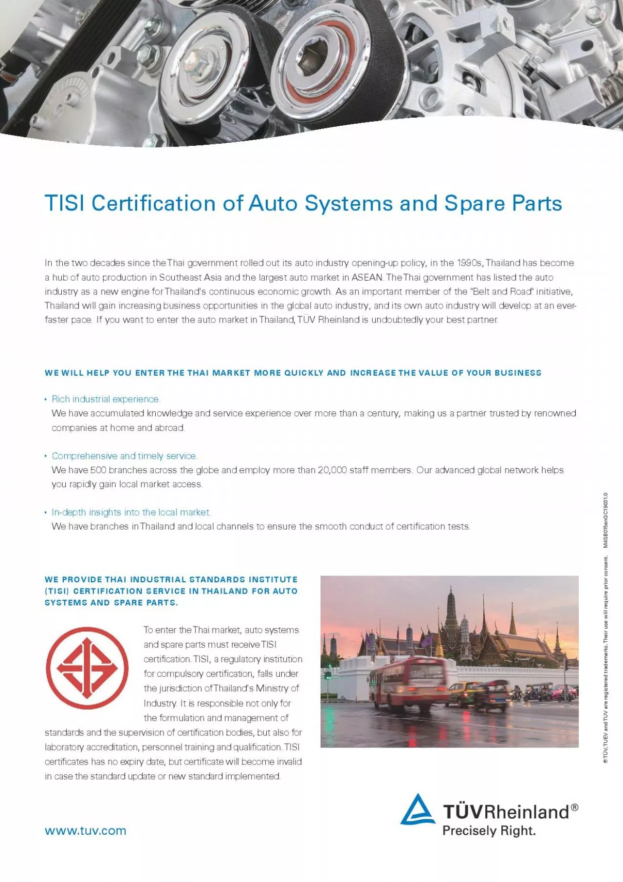 PDF-TISI Certification of Auto Systems and Spare PartsIn the two decades s