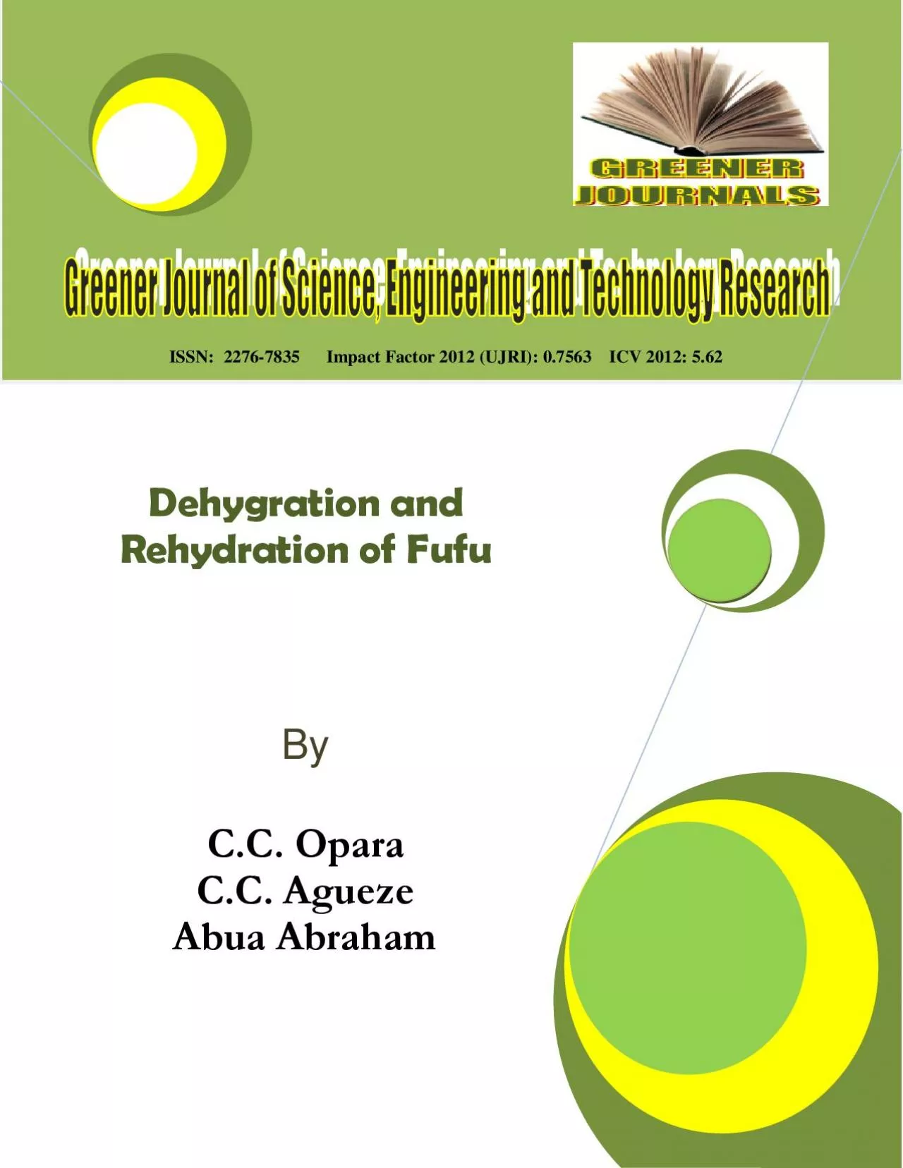 PDF-ISSN 22767835 Impact Factor 2012 UJRI 07563 ICV 2012 562