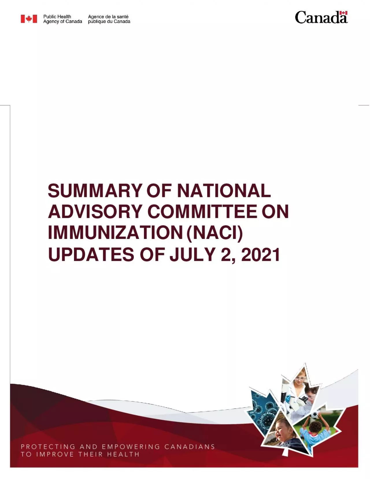 PDF-SUMMARY OF NATIONAL ADVISORY COMMITTEE ON IMMUNIZATION NACI STATEMENT