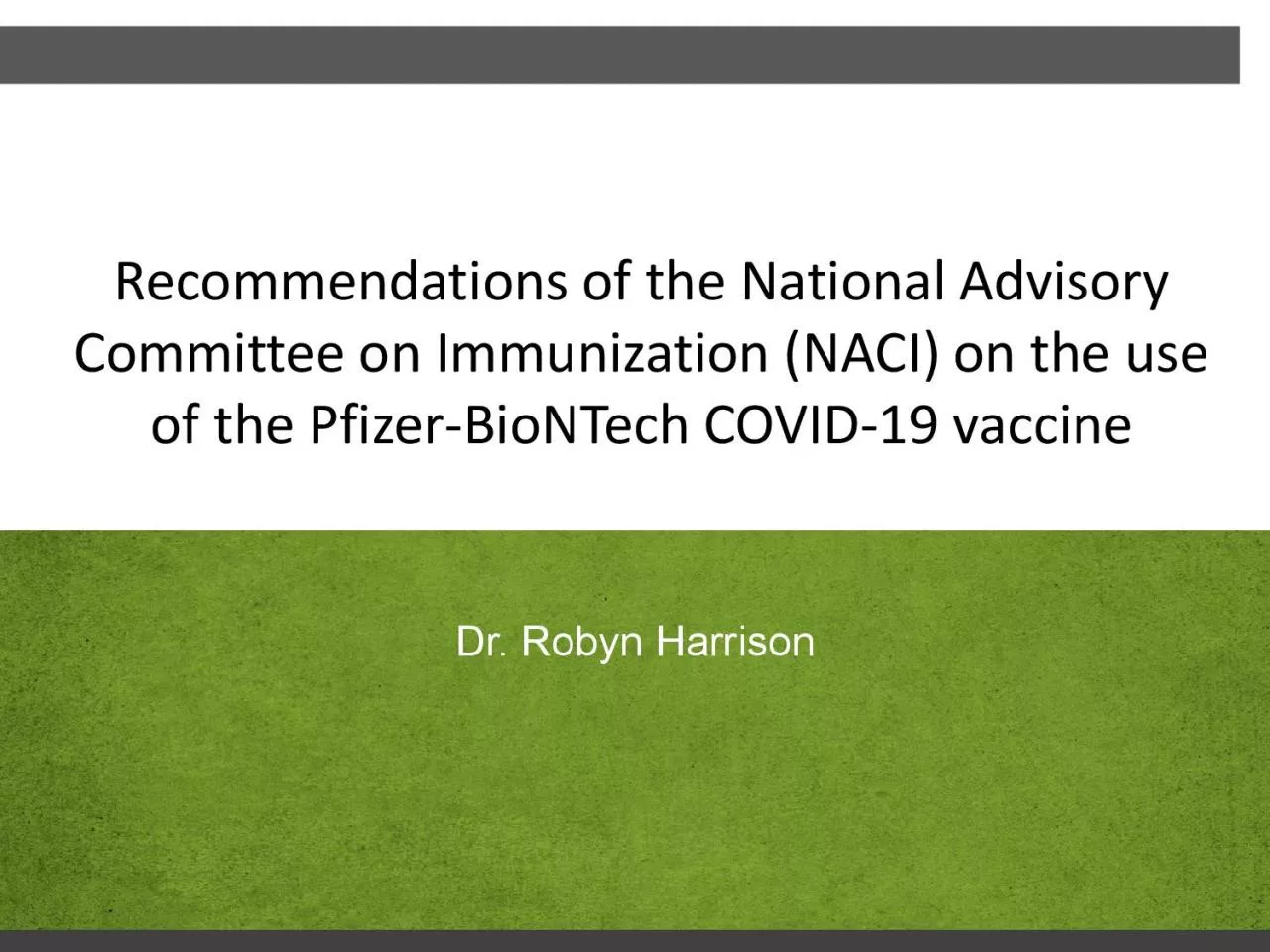 PDF-Recommendations of the National Advisory Committee on Immunization NAC