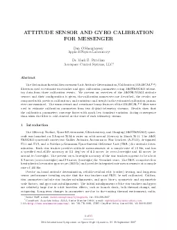 ATTITUDESENSORANDGYROCALIBRATIONFORMESSENGERDanOShaughnessyAppliedPhys