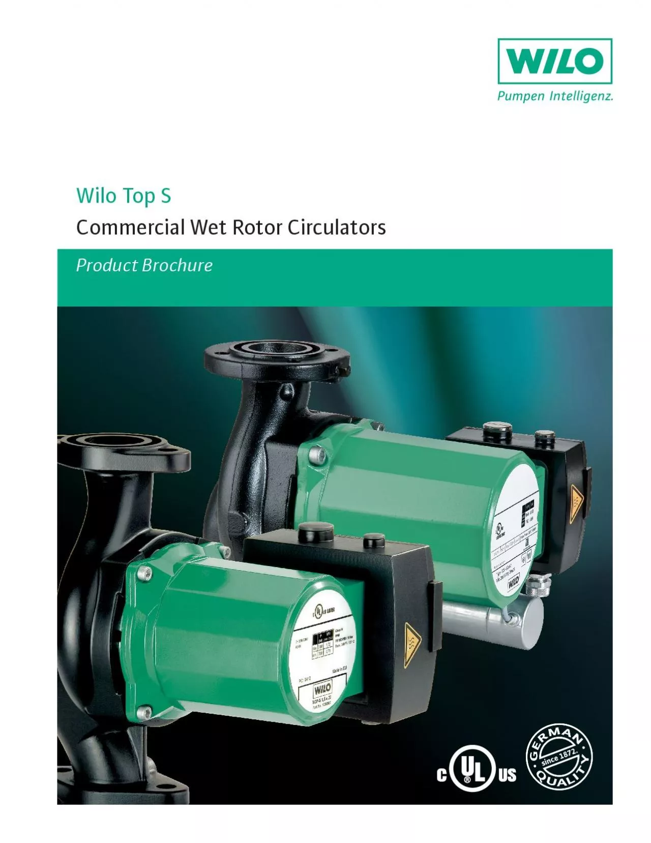 PDF-Wilo Top SCommercial Wet Rotor CirculatorsProduct Brochure