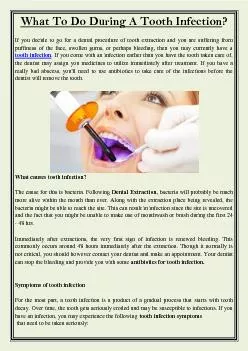 What To Do During A Tooth Infection?