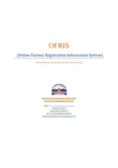 OFRIS Online Factory Registration Information System U