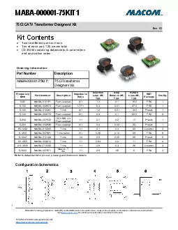 75  CATV Transformer Designers Kit