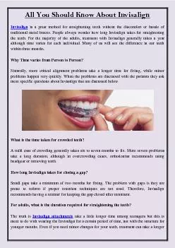 All You Should Know About Invisalign