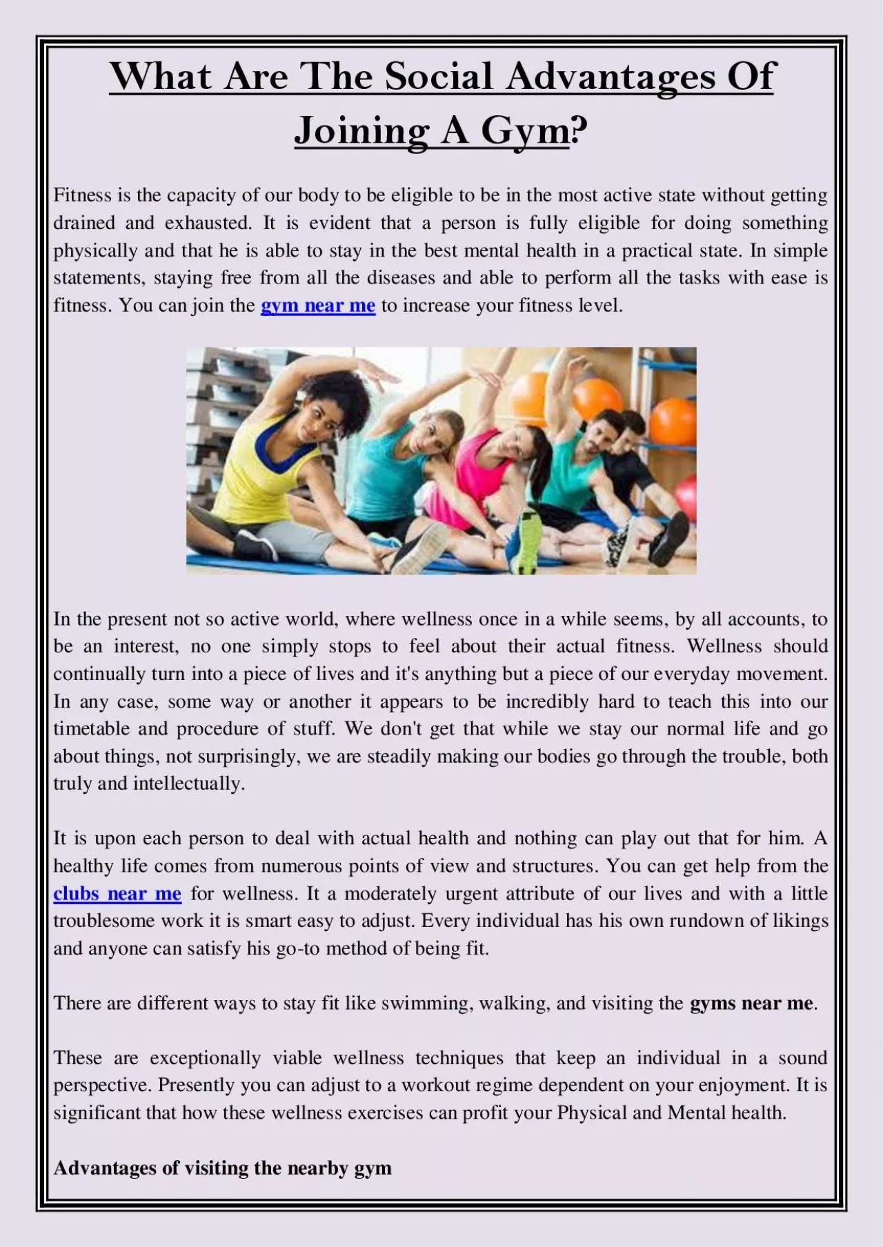 PDF-What Are The Social Advantages Of Joining A Gym?