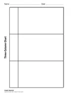 ThreeColumn Chart Name Date Graphic Organizers Copyright  Houghton Mifflin Company