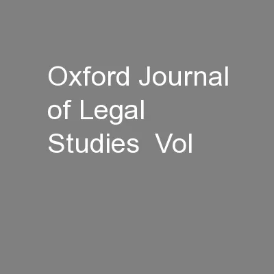 Oxford Journal of Legal Studies  Vol