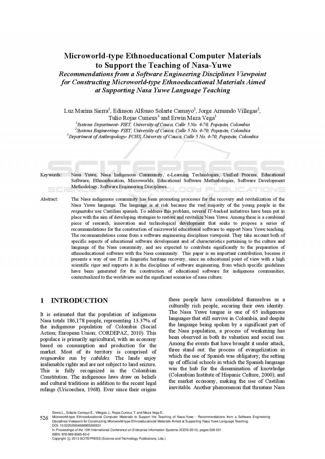 PDF-Recommendations from a Software Engineering Disciplines Viewpoint at S