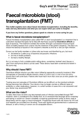 of  Faecal microbiota stool transplantation FMT his l