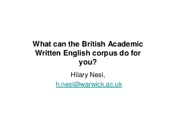 What can the British Academic Written English corpus do for you