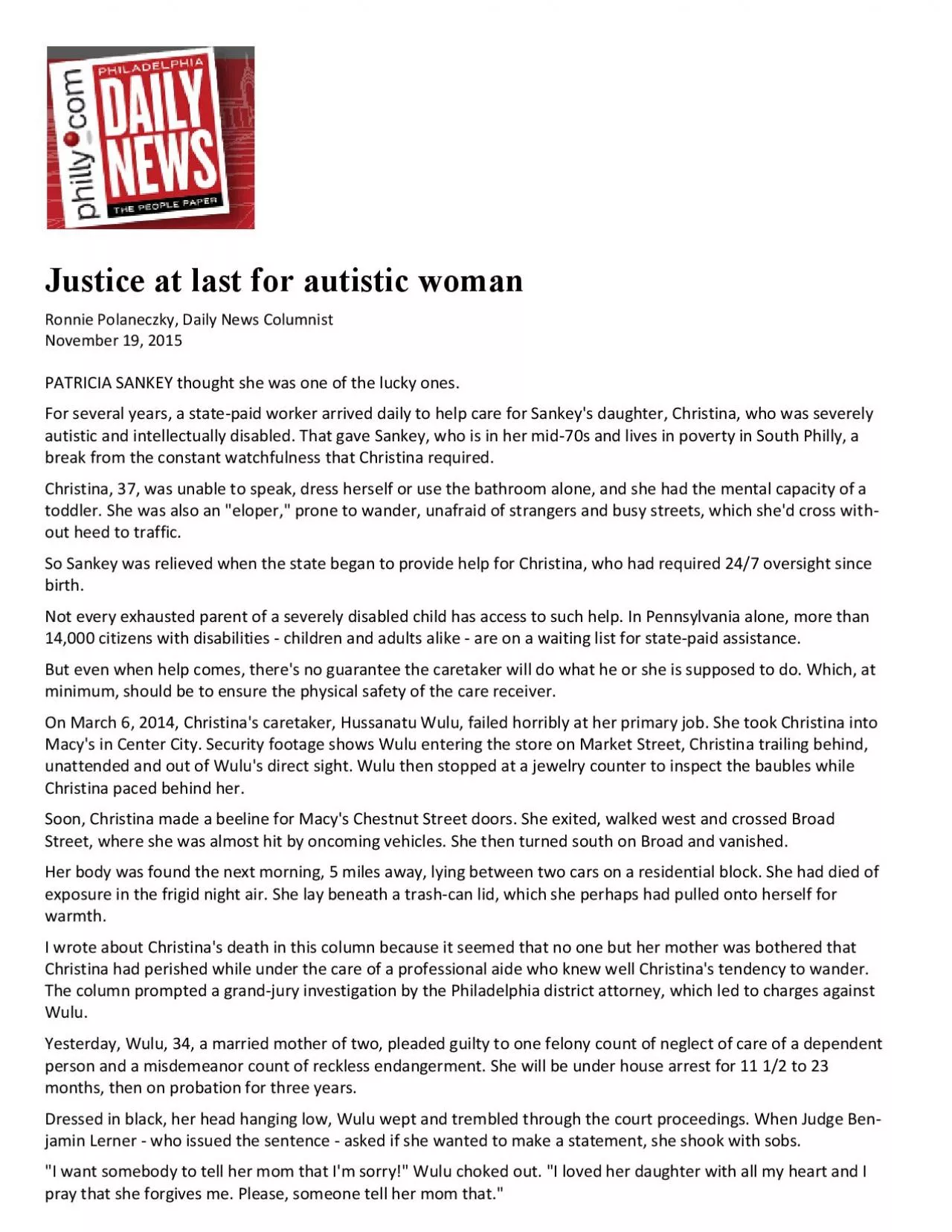 PDF-Justice at last for autistic woman