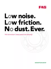 FAG Generation C deep groove ball bearings w noise