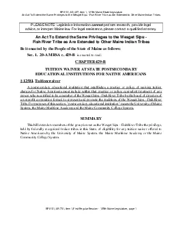 SP0131 LD 427 item 1 125th Maine State LegislatureAn Act To Extend the