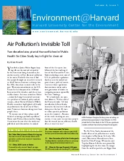 Air Pollution146s Invisible TollTwo decades later pivotal Harvard Scho