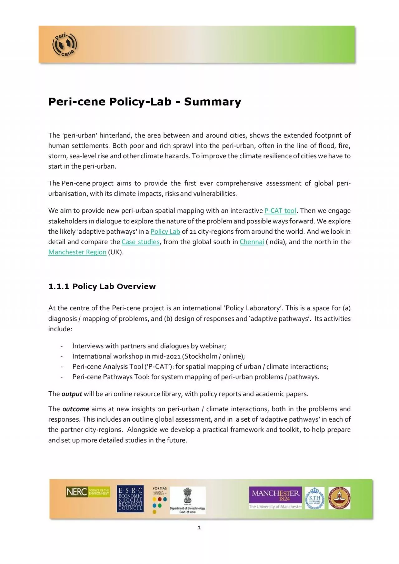 PDF-cene Policy