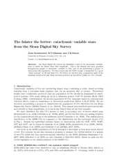 The fainter the better cataclysmic variable stars from
