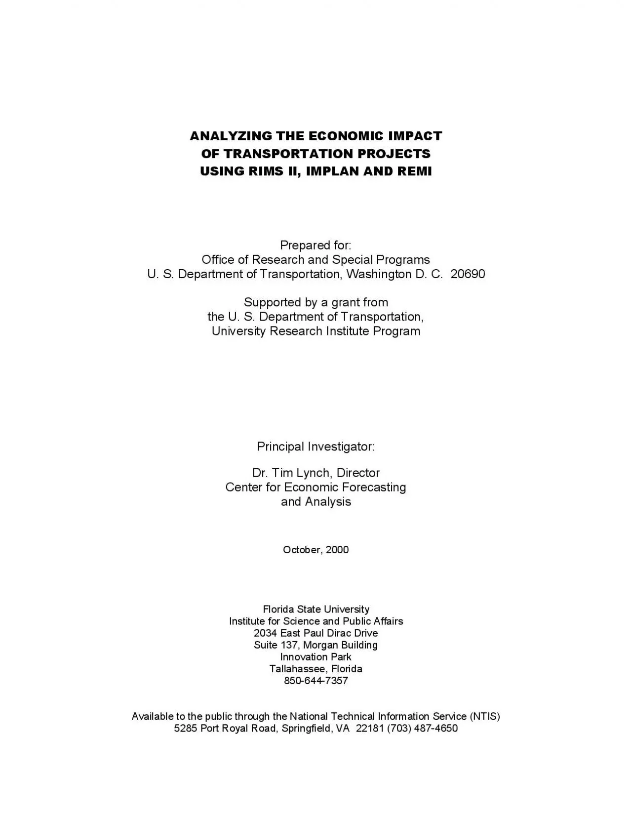 PDF-ANALYZING THE ECONOMIC IMPACT