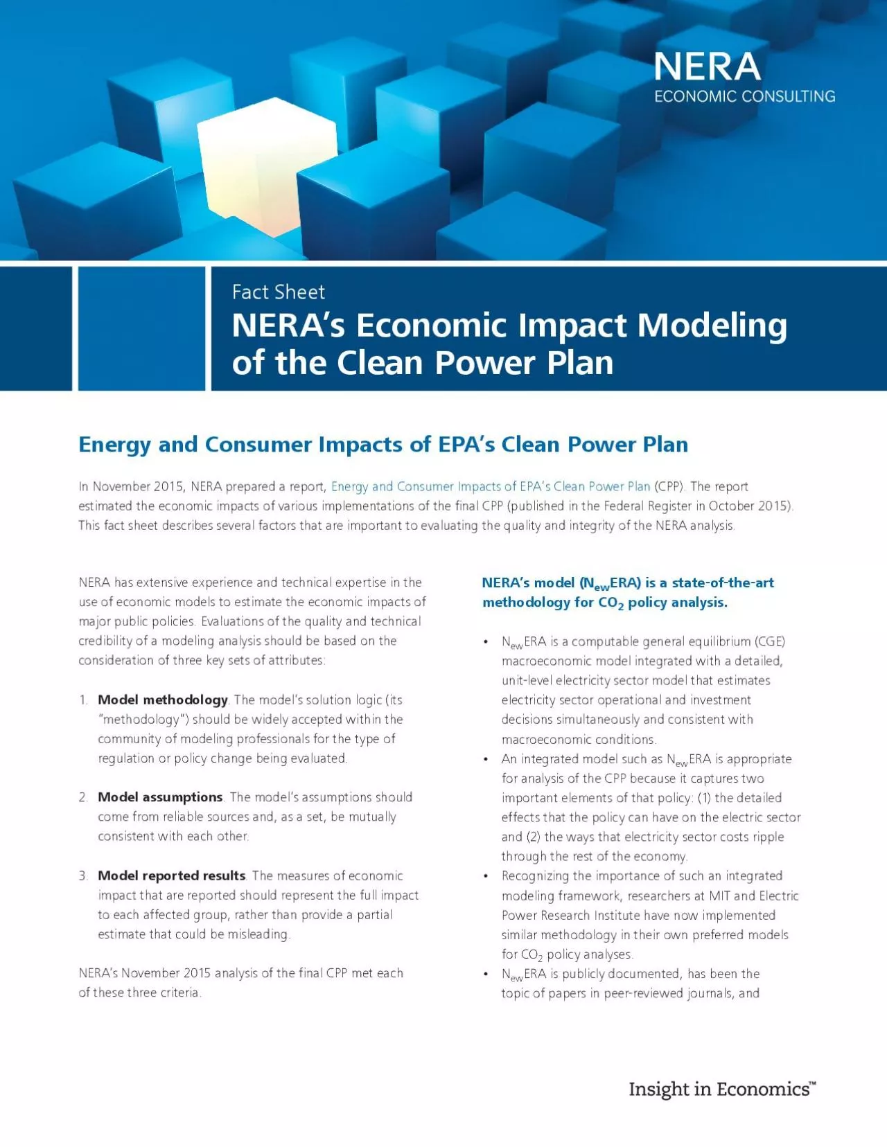 PDF-Energy and Consumer Impacts of EPA146s Clean Power Plan