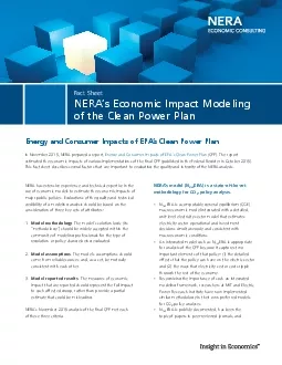 Energy and Consumer Impacts of EPA146s Clean Power Plan