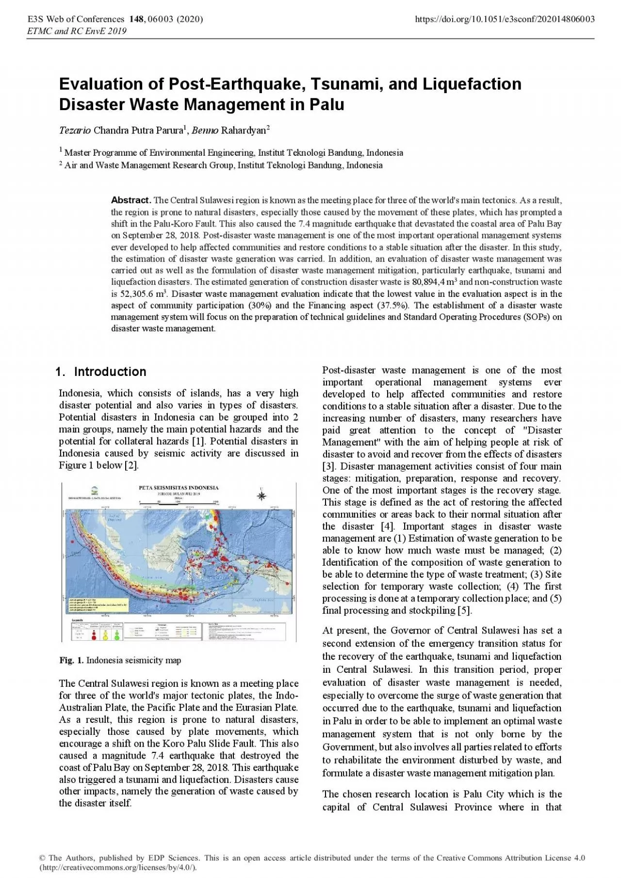 PDF-location there had been an earthquake tsunami and